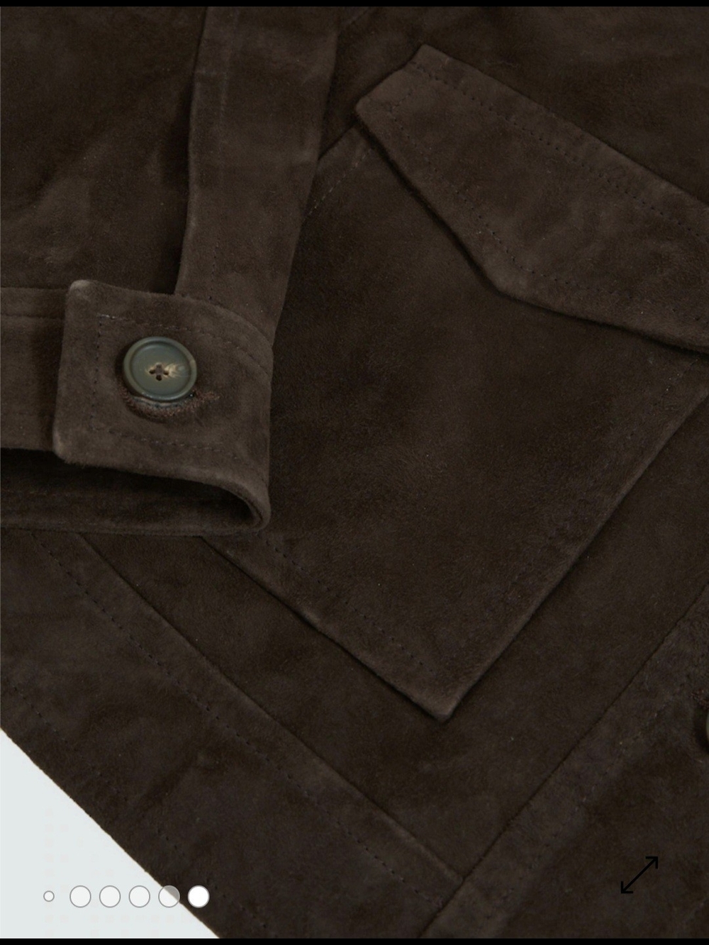 Reiss Suede Trucker Jacket Hanson Suede 6 $650 - Picture 7 of 9